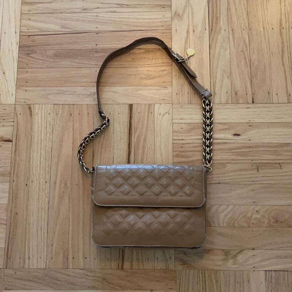 Stella McCartney brown accordion handbag